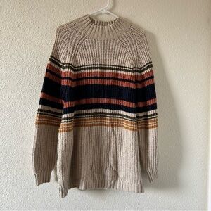 Universal Thread Men’s Knit Mock Neck Sweater Medium Beige 90s Y2K Vibes Casual